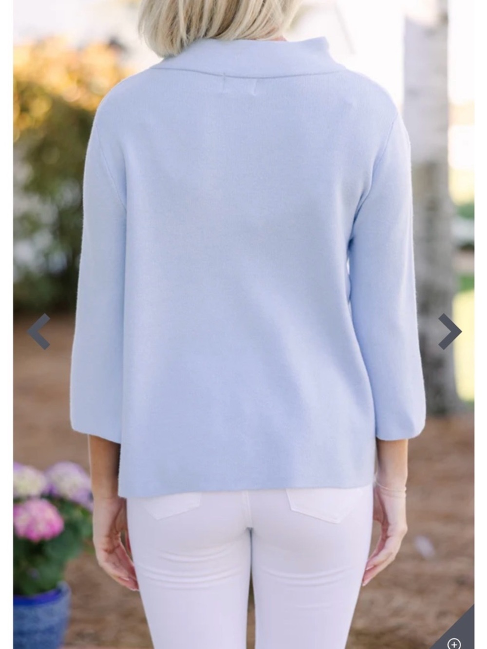 Fate Feeling Fine Light Blue Women's Mock Neck Sweater Size Medium - Picture 4 of 9